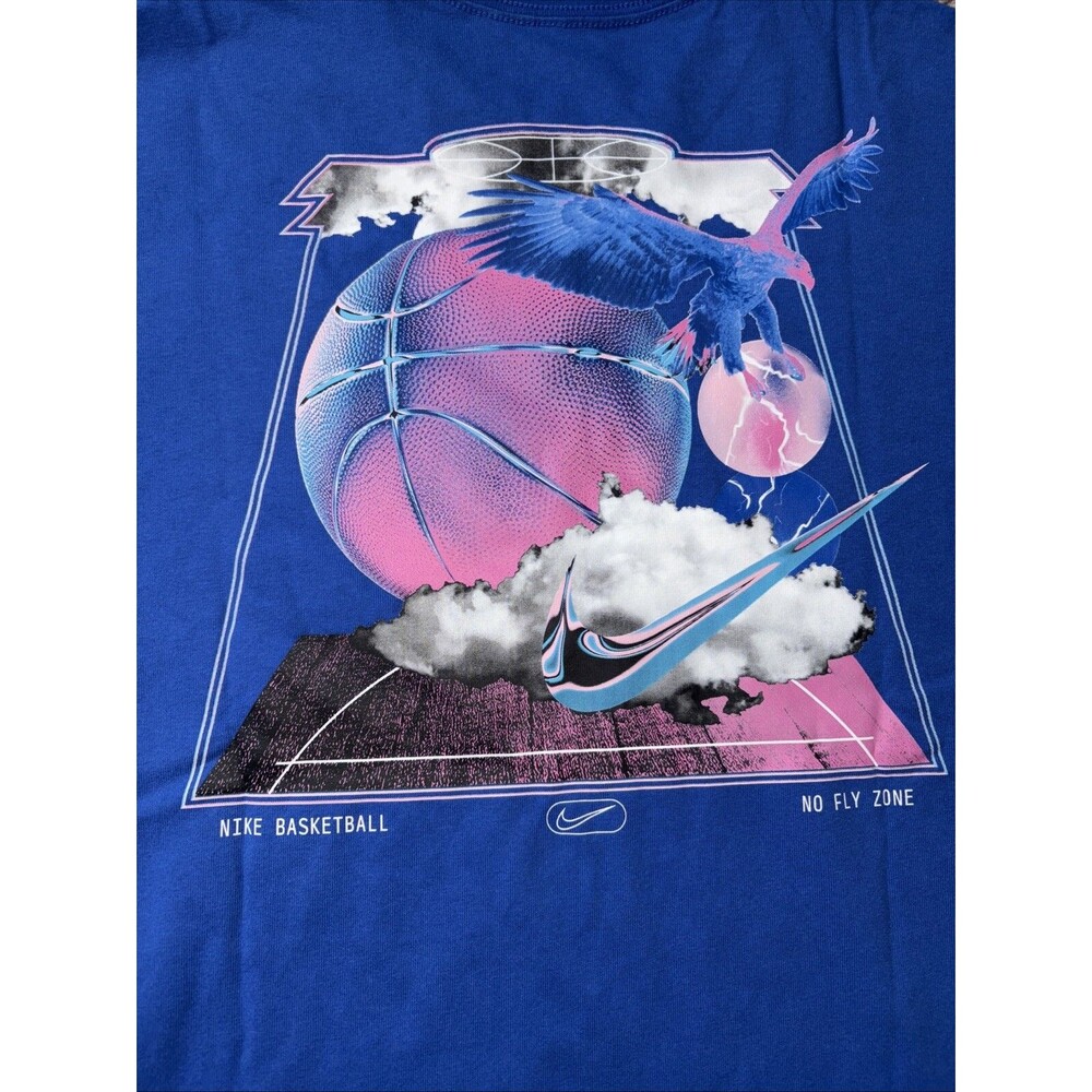 Mens Nike Basketball Graphic T-Shirt Loose Fit  FN0811-480 Size Large-Tall New